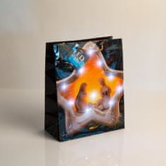 Family Božična darilna vrečka L s LED lučkami Angel 178 x 102 x 228 mm - 4 vrste / komp.