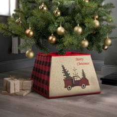 Family Pokrov za stojalo božičnega drevesa - božični avto - 55 x 26 cm