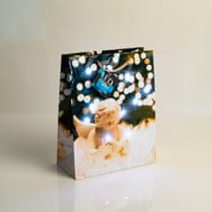 Family Božična darilna vrečka L s LED lučkami Angel 178 x 102 x 228 mm - 4 vrste / komp.