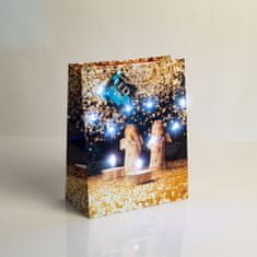 Family Božična darilna vrečka L s LED lučkami Angel 178 x 102 x 228 mm - 4 vrste / komp.