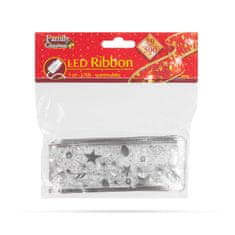 Family Božični LED trak - srebrn - 5 mx 5 cm - 50 LED - USB