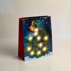 Family Božična darilna vrečka L s LED lučkami Angel 178 x 102 x 228 mm - 4 vrste / komp.