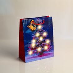 Family Božična darilna vrečka L s LED lučkami Angel 178 x 102 x 228 mm - 4 vrste / komp.