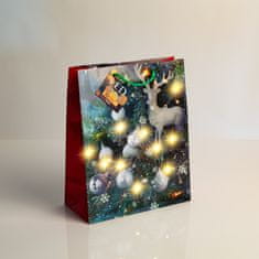 Family Božična darilna vrečka L s LED lučkami Angel 178 x 102 x 228 mm - 4 vrste / komp.