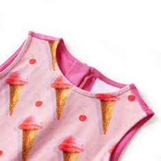 Vidaxl Otroška obleka živo roza 128