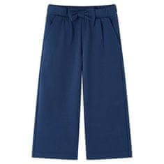 shumee Otroške hlače s širokimi hlačnicami mornarsko modre 92