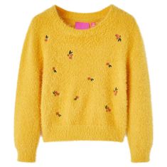 shumee Otroški pulover pleten oker 128
