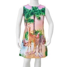 Vidaxl Otroška obleka koralna 104
