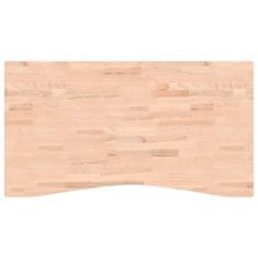 Vidaxl Mizna plošča 110x(55-60)x2,5 cm trdna bukovina