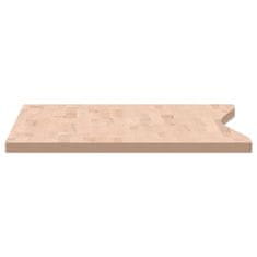 Vidaxl Mizna plošča 110x(55-60)x2,5 cm trdna bukovina