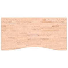 Vidaxl Mizna plošča 100x(45-50)x2,5 cm trdna bukovina