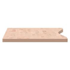 Vidaxl Mizna plošča 100x(45-50)x2,5 cm trdna bukovina