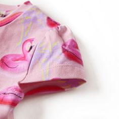 Vidaxl Otroška obleka svetlo roza 116