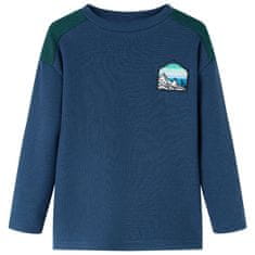Greatstore Otroški pulover mornarsko modra 140