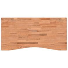 Vidaxl Mizna plošča 110x(50-55)x2,5 cm trdna bukovina