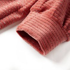 Vidaxl Otroška obleka z dolgimi rokavi srednje roza 92