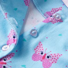 Greatstore Otroška obleka z gumbi brez rokavov modra 140