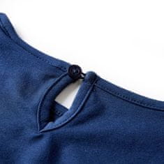 Greatstore Otroška majica z dolgimi rokavi mornarsko modra 104