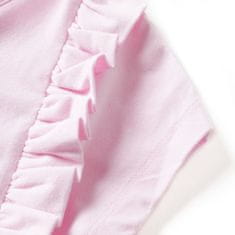 Greatstore Otroška obleka z volančki svetlo roza 104