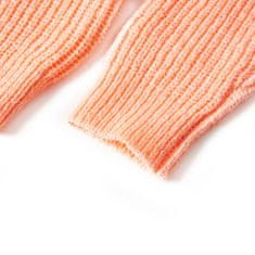 Vidaxl Otroški pulover pleten živo oranžen 140