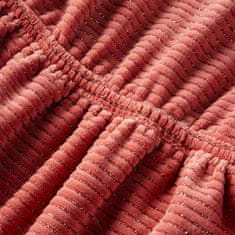 Vidaxl Otroška obleka z dolgimi rokavi srednje roza 128