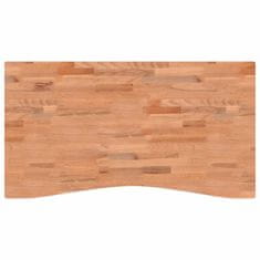 Vidaxl Mizna plošča 110x(55-60)x1,5 cm trdna bukovina