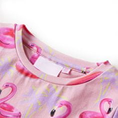 Vidaxl Otroška obleka svetlo roza 104