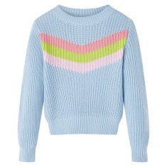 Greatstore Otroški pulover pleten moder 128