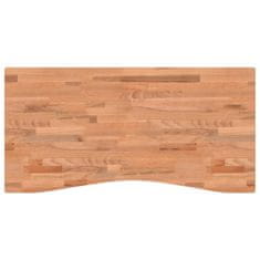 Vidaxl Mizna plošča 110x(50-55)x1,5 cm trdna bukovina