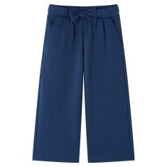 Vidaxl Otroške hlače s širokimi hlačnicami mornarsko modre 116