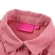 Greatstore Otroška bluza z balonastimi rokavi starinsko roza 128