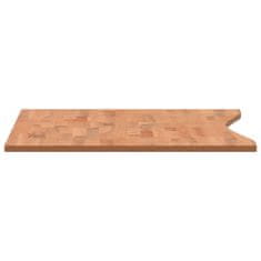 Vidaxl Mizna plošča 100x(55-60)x1,5 cm trdna bukovina
