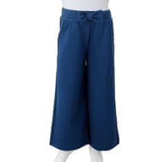 shumee Otroške hlače s širokimi hlačnicami mornarsko modre 140