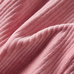Vidaxl Otroške hlače rebrasti žamet svetlo roza 128