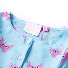 Greatstore Otroška obleka z gumbi brez rokavov modra 116