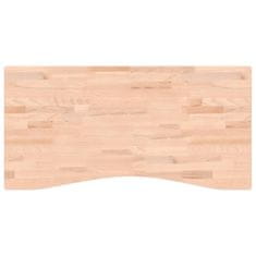 Vidaxl Mizna plošča 100x(45-50)x1,5 cm trdna bukovina