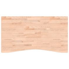 Vidaxl Mizna plošča 110x(55-60)x1,5 cm trdna bukovina