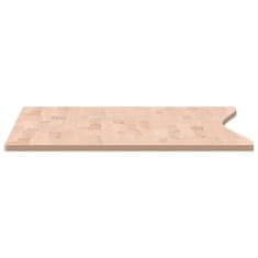 Vidaxl Mizna plošča 110x(55-60)x1,5 cm trdna bukovina