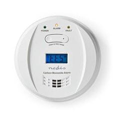 Nedis DTCTCO40WT - Detektor ogljikovega monoksida - Alarm CO | S testnim gumbom | 85 dB | Bela