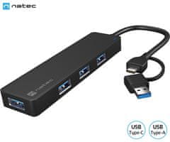 Natec Mayfly USB zvezdišče, 4x USB (USB-HUB-NAT-MAYFLY)