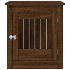 Vidaxl Boks za psa rjavi hrast 64,5x80x71 cm inženirski les