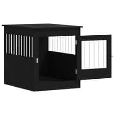 Vidaxl Boks za psa črn 64,5x80x71 cm inženirski les
