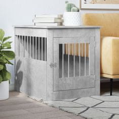 Vidaxl Boks za psa betonsko siva 64,5x80x71 cm inženirski les