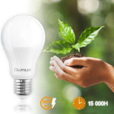 LUMILED 6x LED žarnica A60 E27 8W = 60W 806lm 3000K Teplá biela 260°
