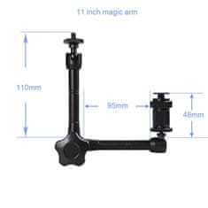 MG Clamp Holder nosilec za mobilni telefon / tablico / kamero / mikrofon, črn