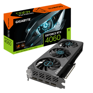 Gigabyte GeForce RTX 4060 EAGLE OC 8G grafična kartica, 8 GB GDDR6 (GV-N4060EAGLE OC-8GD)