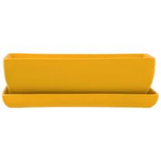 botle Keramični cvetlični lonec moderne barve Matte Yellow 29 cm Pravokotni lonec za kaktuse