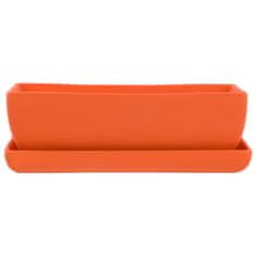 botle Keramični cvetlični lonec moderne barve Matte Orange 29 cm Pravokotni lonec za kaktuse