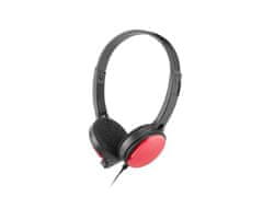 uGo slušalke v ušesih usl-1222 z mikrofonom rdeče barve