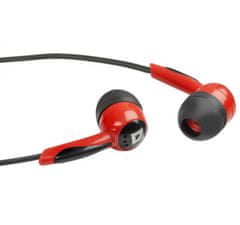 Defender slušalke v ušesih basic 604 žične črna/rdeča